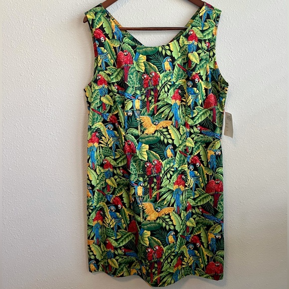 NWT Aloha Republic Dress Womens XXL Tropical Print Hawaii - Picture 2 of 6